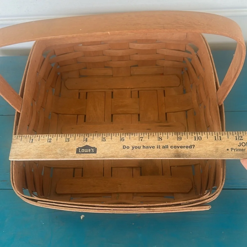 Longaberger Tan Woven Basket Accent 1991 Vintage